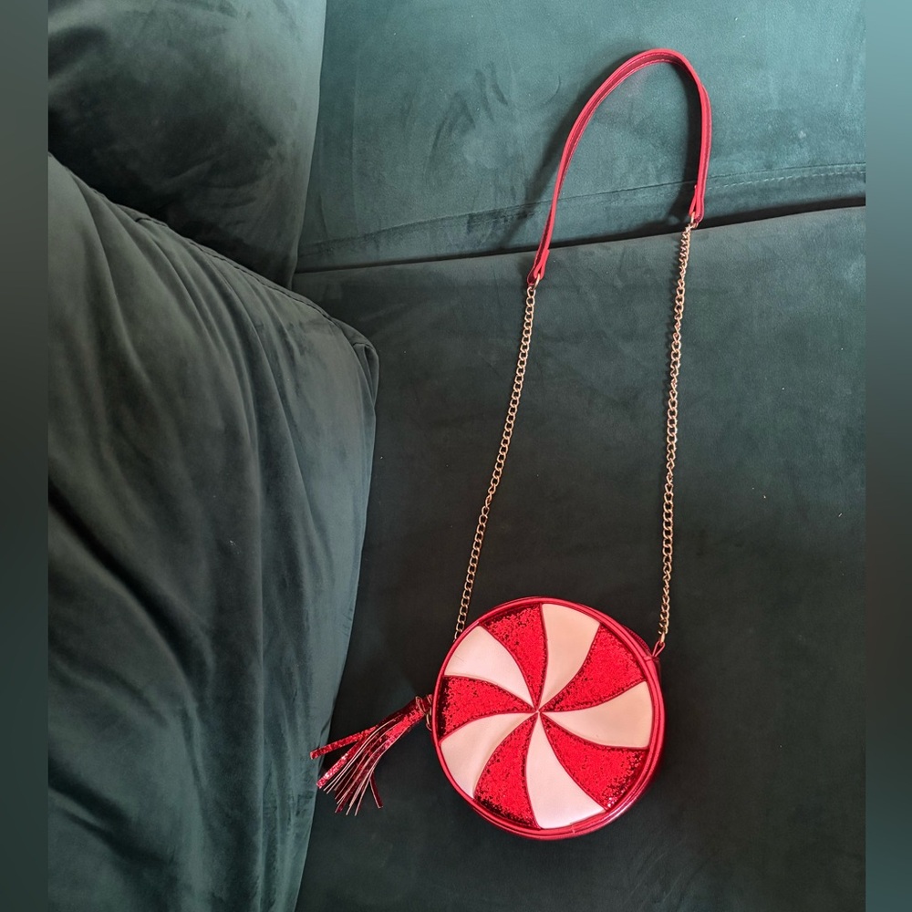 Olivia Miller Red and White Crossbody Bag